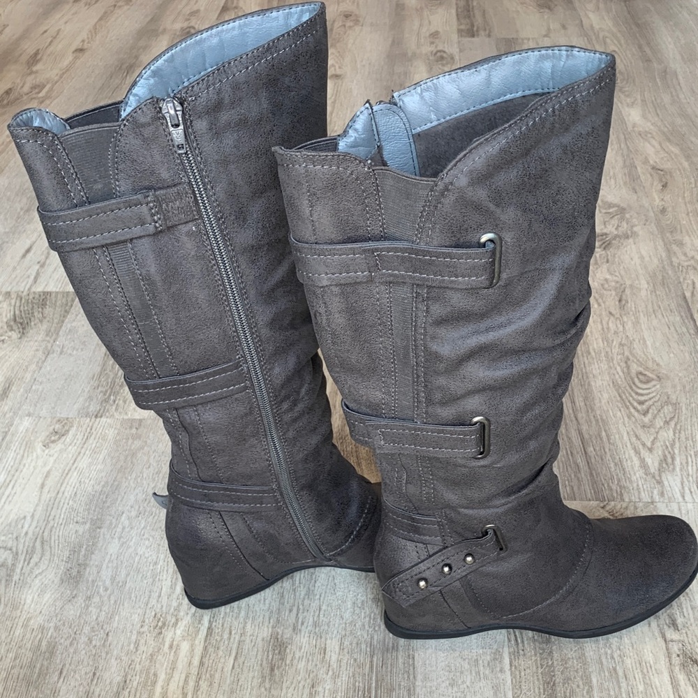 BareTraps Dark Gray Over the Knee Boots - Picture 9 of 16